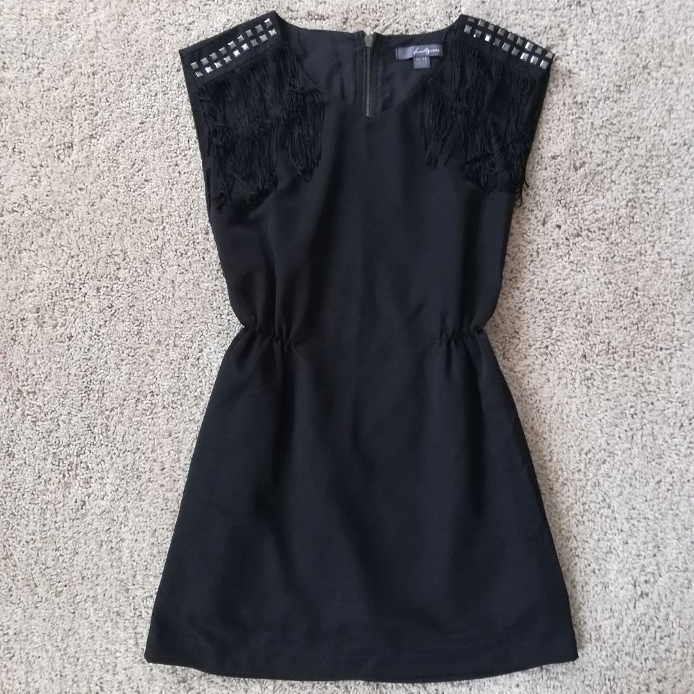 Twenty one black studded and fringed black dress